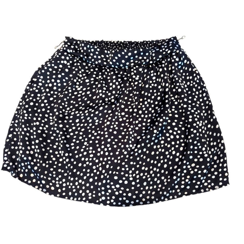 BLACK & WHITE POLKA DOT SILKY MAURICES DRESS